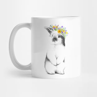 Rabbit with wreath Mug